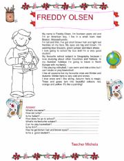 English Worksheet: Freddy Olsen