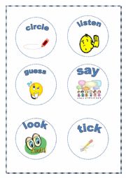English Worksheet: classroom language posters