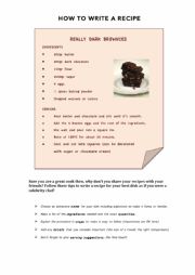 How to write a recipe