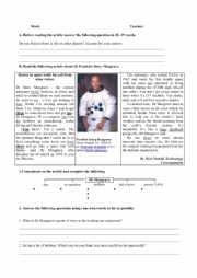 English Worksheet: Space and life on other planets