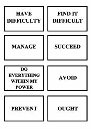 CARDS - VERBS + ING / VERBS+ ING (gerund and infinitive)