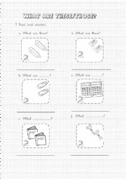 English Worksheet: What are these - What are  those