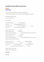 English Worksheet: Song - Aura (Lady Gaga)