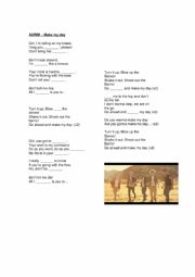 English Worksheet: Song: make my day