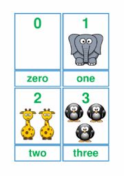 Numbers 0 - 10 flashcards