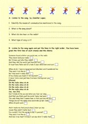 English Worksheet: Mass Media- The Radio- Listening activity