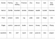 English Worksheet: Word cards