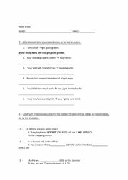 English Worksheet: Worksheet 1.