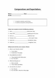 English Worksheet: Comparative and Superlative