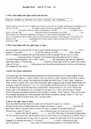 English Worksheet: Remedial Activities End of Term 3 First Grades