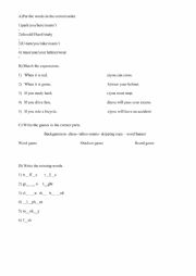 English Worksheet: sentences in general