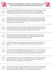 English Worksheet: Matchmaking couples