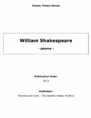 English Worksheet: william shakespeare