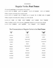 Regular Verbs: Past Tense