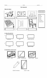 English Worksheet: my classroom