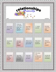 English Worksheet: Natural speaking about family relationships.