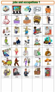 English Worksheet: JOBS AND OCCUPATIONS 1