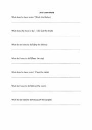 English Worksheet: Have to