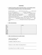 English Worksheet: Present simple and continuous