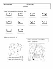 Test for Children. Colours , Numbers and Parts of the body.