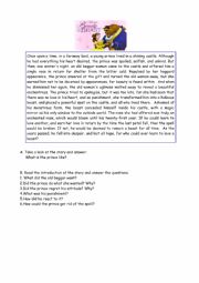 English Worksheet: Beaty and the beast