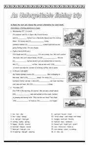 English Worksheet: A Fishing Adventure