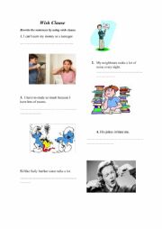 English Worksheet: Wish Clause