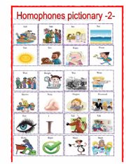 English Worksheet: homophones pictionary-2-