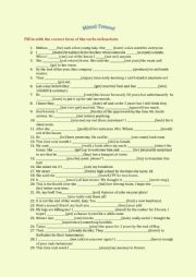 English Worksheet: Mixed Tenses (All 12 included)
