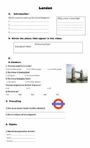 English Worksheet: Window on Britain - London