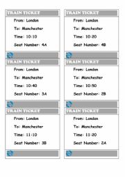 English Worksheet: train tickets