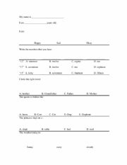 English Worksheet: CE1 control en anglais