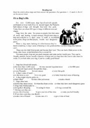 English Worksheet: Readind test