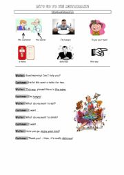 English Worksheet: At the restaurant