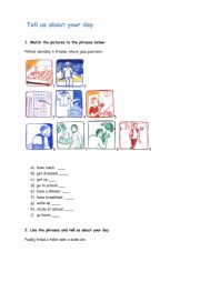 English Worksheet: Daily routines