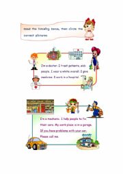 English Worksheet: job