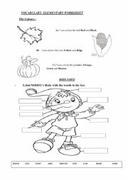 English Worksheet: Elementary Worksheet