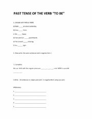 English Worksheet: PAST TENSE OF THE VERB TO BE
