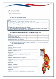 English Worksheet: weekend worksheet