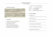 English Worksheet: Reading Comprenhension