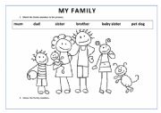 English Worksheet: Family Members