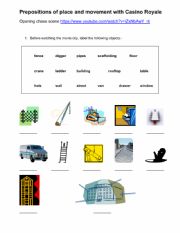 English Worksheet: Prepositions with James Bond