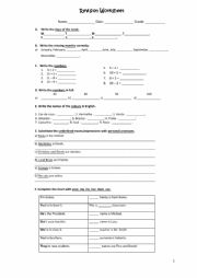 English Worksheet: Revision Worksheet 5th grade