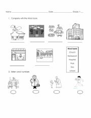 English Worksheet: city workshop