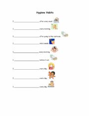 English Worksheet: Hygiene Habits