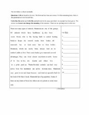 English Worksheet: identfying errors in text