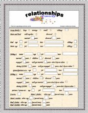 Relationships activity cards and answer collection sheet.