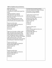 English Worksheet: UGLY By Sugababes