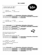 English Worksheet: Hello, Goodbye by The Beatles