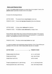 English Worksheet: Active and Passive Voice